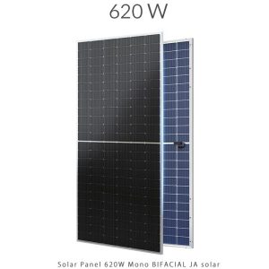 پنل خورشیدی 620 وات مونو کریستال بای فیشیال برند JA solar